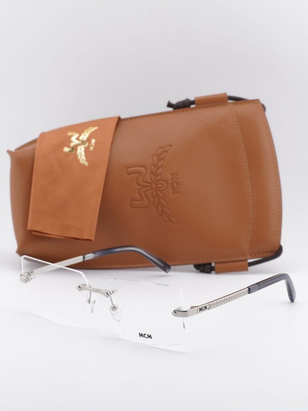 MCM MW5018-H 016 Rectangle Eyeglasses - Shiny Palladium 56mm